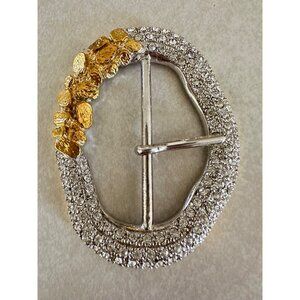 Chic Gold and Silver Women's Belt Buckle
